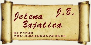 Jelena Bajalica vizit kartica